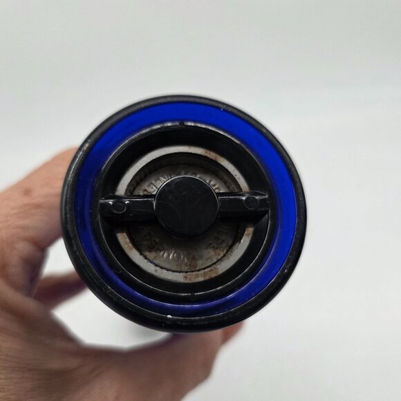 Cobalt Blue Lucite Salt & Pepper Shakers by Olde Thompson Cylinder Shape 11" - Picture 10 of 10